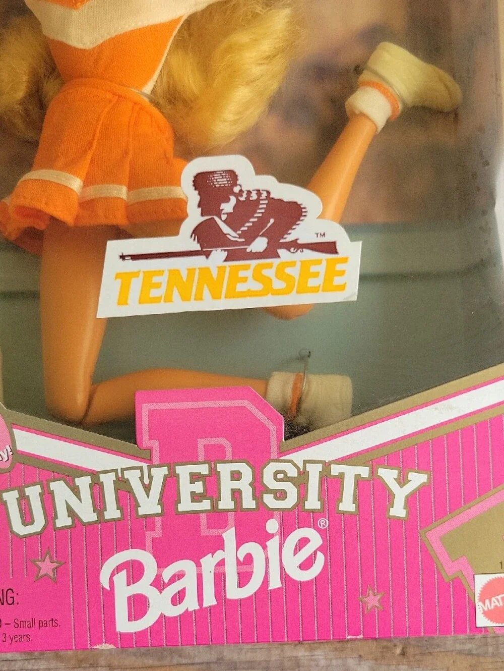 Barbie Tennessee Cheerleader Doll in Orange & White